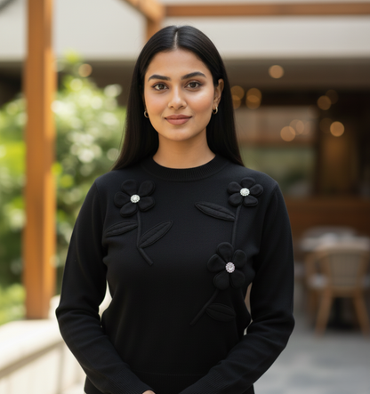 Radhika's Black Crop-top